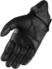Load image into Gallery viewer, Icon Pursuit Black Leather Motorcycle Gloves - Non Perforated