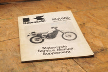 Load image into Gallery viewer, Kawasaki Factory Service Manual SUPPLEMENT Shop KLR600 1985 Part # 99924-1063-51