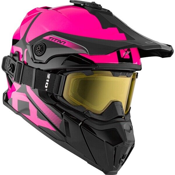 CKX Titan Original Backcountry Snowmobile Helmet Double-Lens | Polar Pink XL