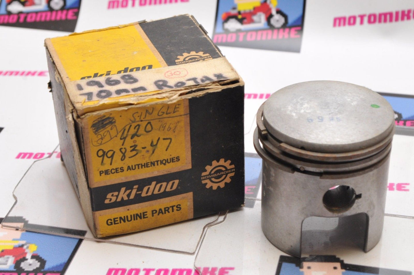 GENUINE SKIDOO (ELKO) PISTON - WITH RINGS 69.95 ROTAX 299 420998347 GREEN DOT