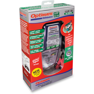 Optimate Lithium 4S 5A Battery Charger for LiFePO4 Motorcycle + Powersports