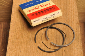 NOS OEM KAWASAKI PISTON RINGS 13025-033 +0.020" OVERSIZE - F6