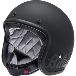 Biltwell Bonanza Helmet DOT - Flat Black Factory LG Large  | 1001-638-204