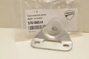 OEM DUCATI 57610651A BRACKET, EXHAUST LEFT MUFFLER MONSTER 1100 696 796