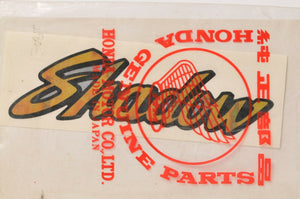 Genuine NOS Honda 87123-MK7-300 Emblem "Shadow" Decal VT700 NV750 1986 86