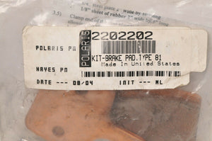 Genuine Polaris Brake Pad Set Kit 2202202 Type 81 - Indy Frontier RMK IQ RR ++