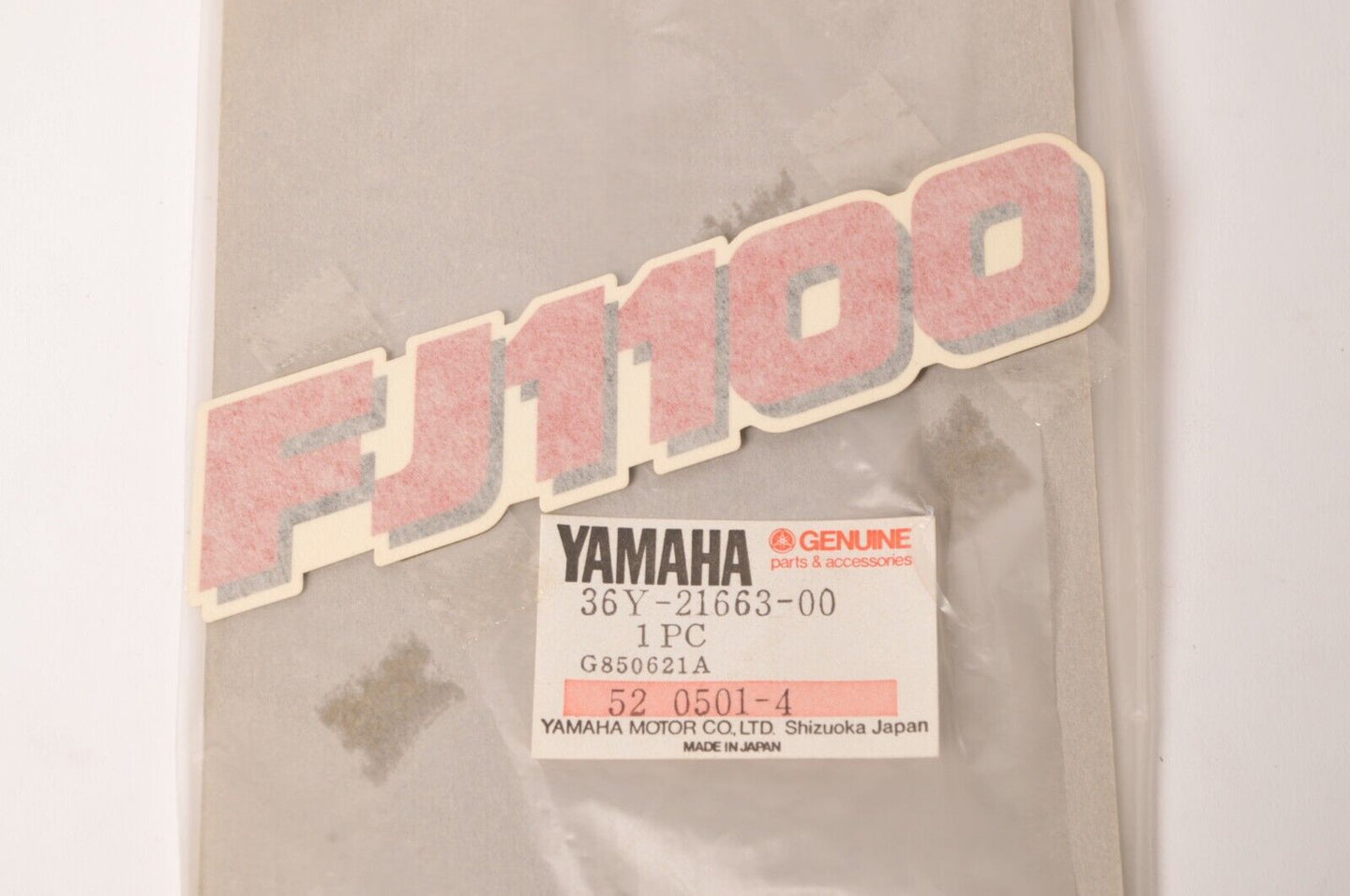 Genuine Yamaha Decal Emblem FJ1100 Red Black 1984 1985 Tail   | 36Y-21663-00