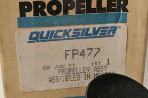 Mercury Quicksilver FP477 Force Prop Propeller 8R9 1/4 PL - 7.5HP Outboards