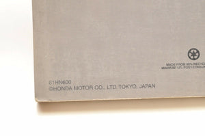 Genuine OEM Honda Factory Service Shop Manual 61HN600 TRX250EX SPORTRAX 2001-05