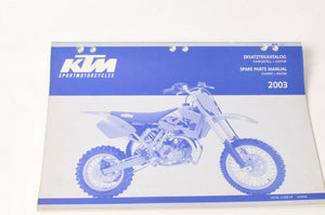 Genuine Factory KTM Spare Parts Manual - 65 SX 2003 03  |  320879