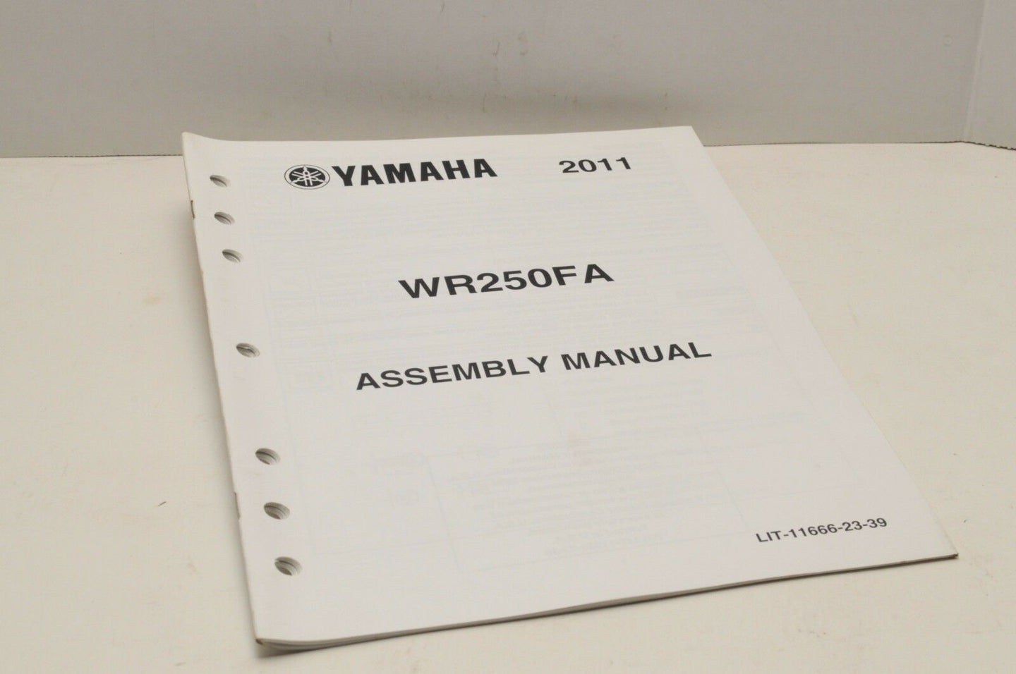 Genuine Yamaha FACTORY ASSEMBLY SETUP MANUAL WR250F WR250FA 2011 LIT-11666-23-39