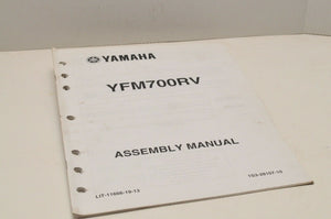 Genuine Yamaha ASSEMBLY SETUP MANUAL YFM700R 700RV RAPTOR 2006 LIT-11666-19-13