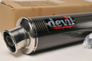 NEW Devil Exhaust - 52308 Carbon Fiber Trophy muffler silencer can pipe RH