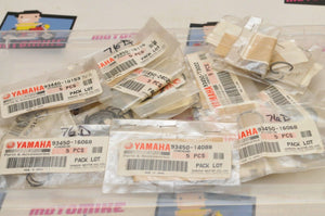 NEW NOS OEM YAMAHA CIRCLIP LOT, Qty:55 - MANY NUMBERS - SEE LISTING!