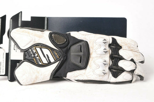 Five RFX-1 Laser White Leather Women's Motorcycle Gloves XL/11  555-03842 Racing