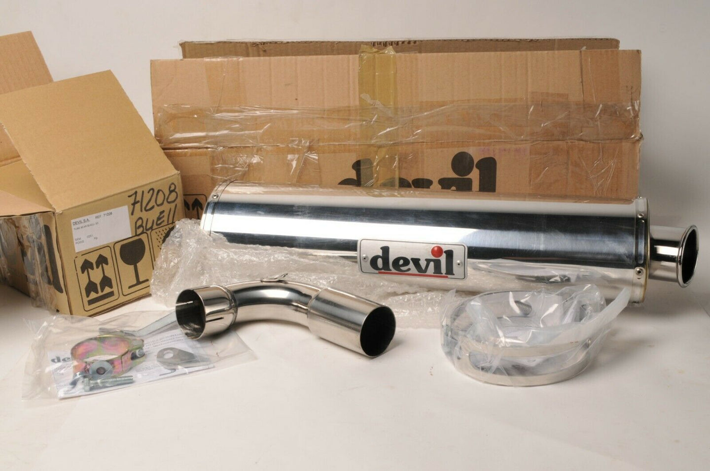 DISPLAY Devil Exhaust Muffler Silencer - Buell S3 1200 - 71208 + 53499 Trophy