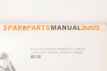 Load image into Gallery viewer, Genuine Factory KTM Spare Parts Manual - 65 SX 2005 05  |  3208160