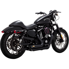 Load image into Gallery viewer, Vance &amp; Hines Shortshots Staggered Exhaust Black 40th for Harley Sportster 14-20