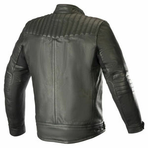 Alpinestars Crazy Eight Black Leather Motorcycle Jacket Mens Premium Full Grain