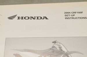 2004 CRF100F CRF100 F GENUINE Honda Factory SETUP INSTRUCTIONS PDI MANUAL S0261