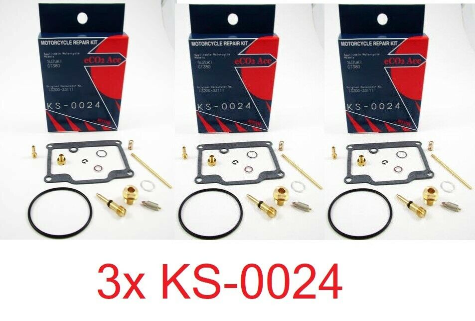 Suzuki Carburetor Repair Carb Kit GT380 Triple 72-76 KS-0024 x3 | Keyster Japan