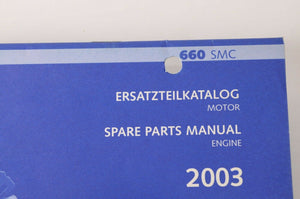 Genuine Factory KTM Spare Parts Manual Engine 660 SMC  2003 | 320894