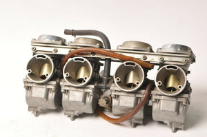 Mikuni Motorcycle Carburetors Carb Rack Set  - C282 1764 Rack of Four Used