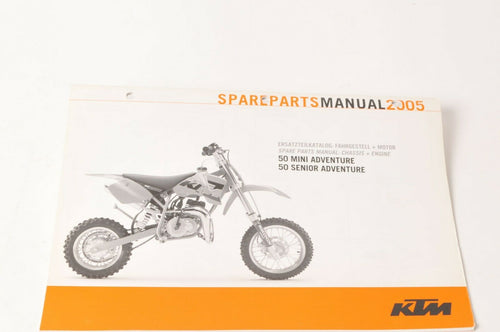 Genuine Factory KTM Spare Parts Manual Engine Chassis 50 Mini Sr Adventure 2005