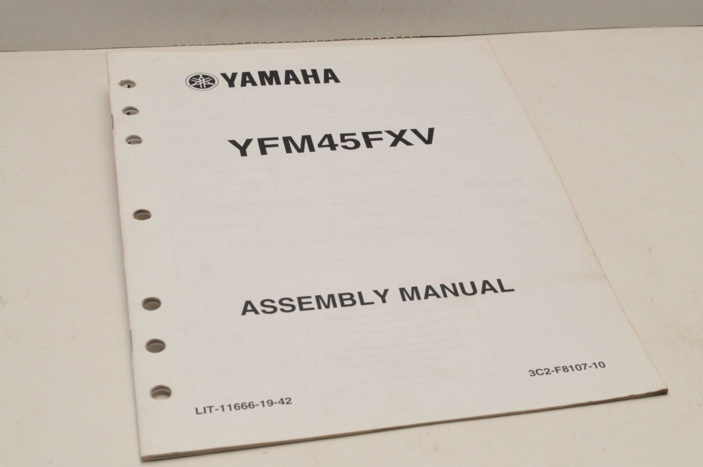 Genuine Yamaha ASSEMBLY SETUP MANUAL YFM45FXV WOLVERINE 2006 LIT-11666-19-42