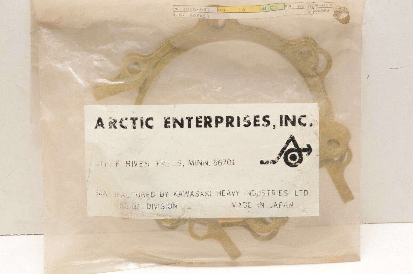 NEW NOS OEM ARCTIC CAT 3000-047 GASKET, CRANKCASE Qty:6 PANTHER 292 KAWASAKI