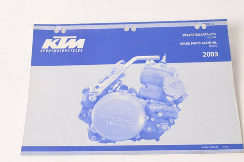 Genuine Factory KTM Spare Parts Manual - Engine 250 SX 2003 03 | 320886