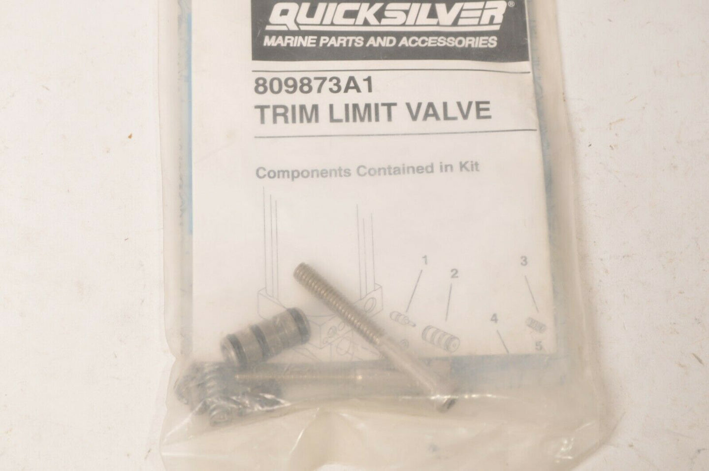 Mercury MerCruiser Quicksilver Trim Limit Valve Kit | 809873A2
