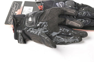 Five Stunt evo Black  Leather/Textile Women's Motorcycle Gloves MD M/9 555-05473