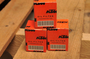 GENUINE KTM 75038046100 Qty:3 THREE OIL FILTERS - SHORT - 690 DUKE ENDURO RALLY+