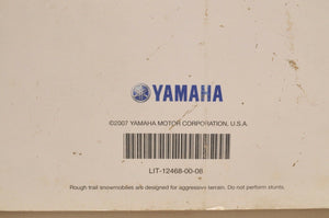 Genuine YAMAHA TECHNICAL UPDATE MANUAL SNOWMOBILE LIT-12468-00-08 2008
