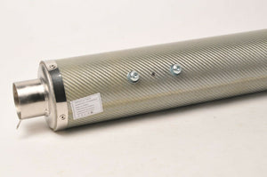 NEW Mig Indy Exhaust IDY-SR6TA Silver Weave Muffler Silencer 100mm Round Slip On