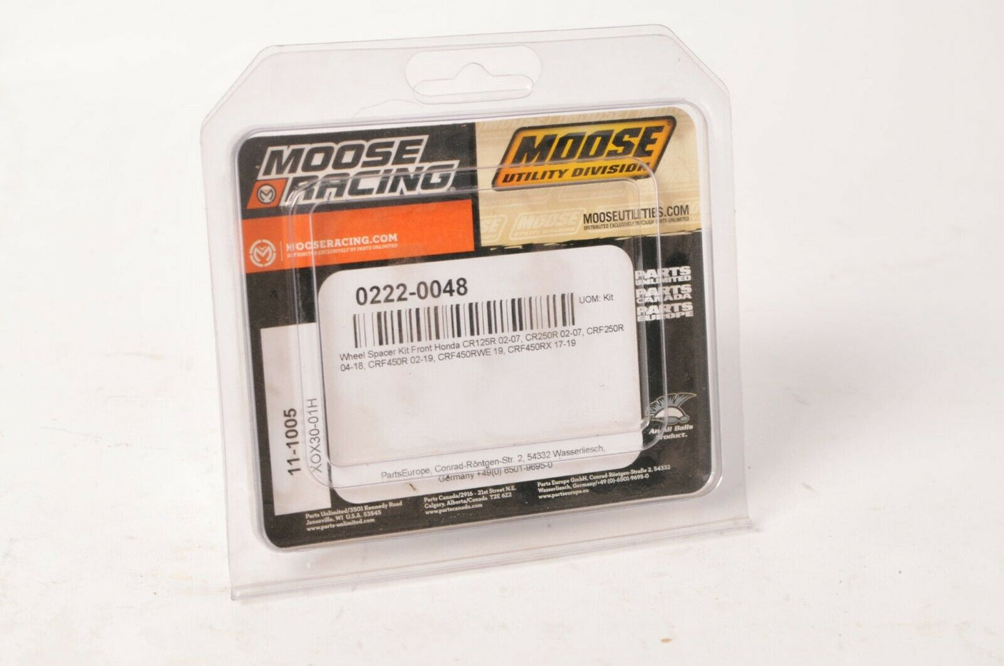 Moose Racing 11-1005 Front Wheel Spacer Kit Honda CR125R CR250R CRF250R CRF450R