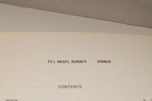 Vintage Polaris Parts Manual 9910520  1978 TX-L TXL Snowmobile OEM Genuine