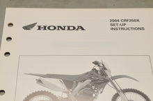 Load image into Gallery viewer, 2004 CRF250X CRF 250X GENUINE Honda Factory SETUP INSTRUCTIONS PDI MANUAL S0105
