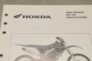 2004 CRF250X CRF 250X GENUINE Honda Factory SETUP INSTRUCTIONS PDI MANUAL S0105