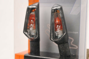 chaft Motorcycle Indicators turn signal lights IN428 Sword - Black/Clear w/bulb
