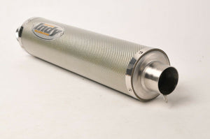 NEW Mig Indy Exhaust IDY-SR6TA Silver Weave Muffler Silencer 100mm Round Slip On