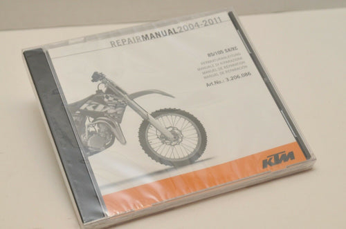 NEW GENUINE KTM SERVICE REPAIR WORKSHOP MANUAL CD 3206086 - 85 105 SX XC 2004-11