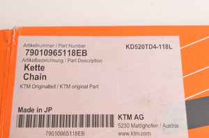 Genuine KTM Drive Chain Orange 520 x 118L for MX XC EXC ++  | 5031016511804