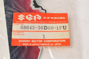 New NOS Genuine Suzuki 68645-36D00-1FU Decal Leg Shield Right RH AE50 1992 1993