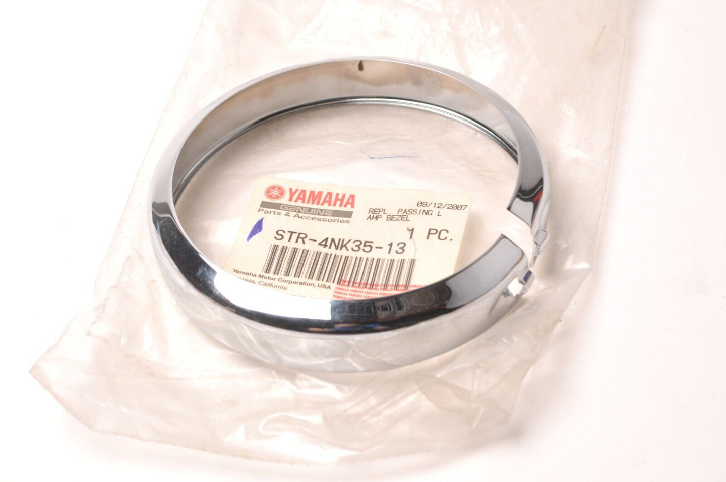 Genuine Yamaha Royal Star passing lamp bezel chrome  | STR-4NK35-13