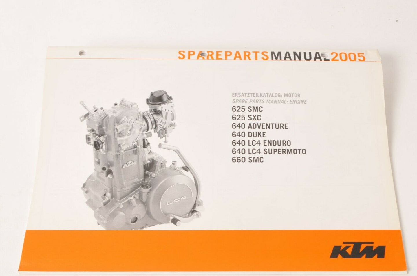 Genuine Factory KTM Spare Parts Manual Engine 625 640 660 - 2005 | 3208175