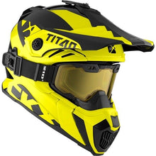 Load image into Gallery viewer, CKX Titan Air Flow Backcountry Snowmobile Helmet Double-Lens | Yellow MEDIUM