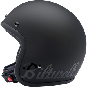 Biltwell Bonanza Helmet DOT - Flat Black Factory LG Large  | 1001-638-204