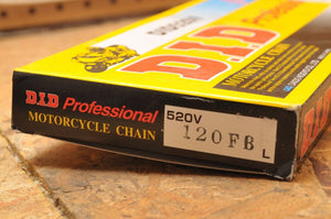 DID 520V PROFESSIONAL 120FB 120 LINK  MOTORCYCLE O0RING DRIVE CHAIN NOS NEW 520